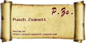Pusch Zsanett névjegykártya